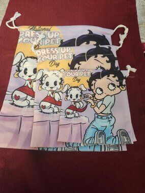 Betty boop Set of 3 drawstring bags S,M,L cloth